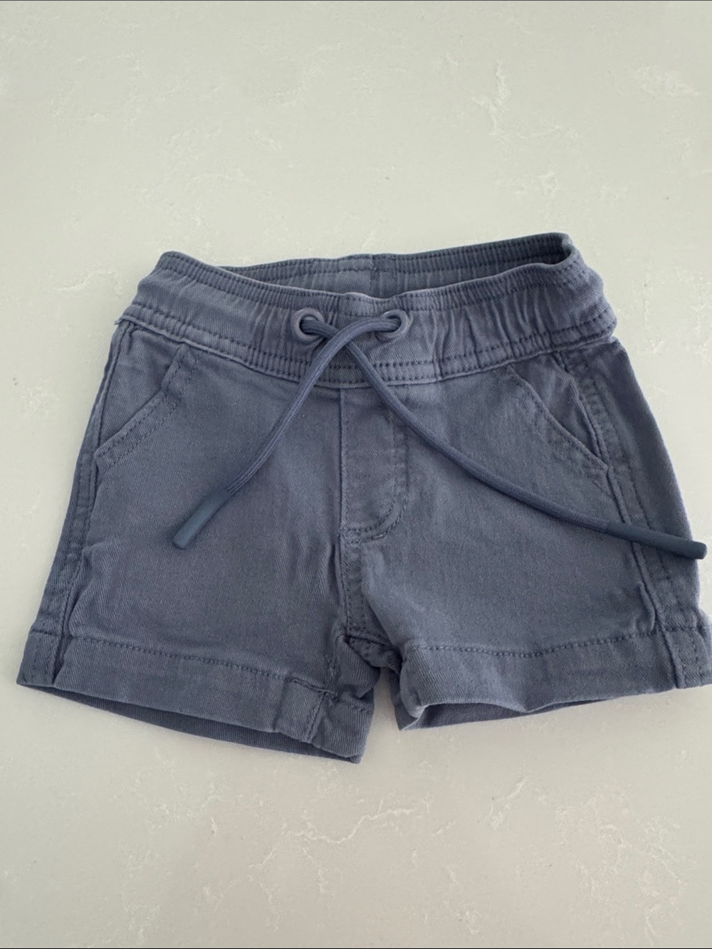 Little Bipsy Slate Blue Drawstring Kids Shorts